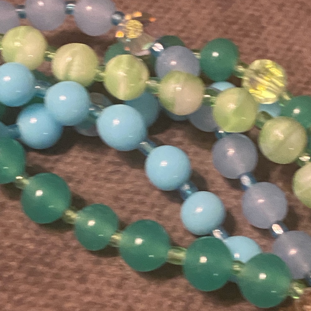 Unique, Outstanding Beaded Multilayer Necklace - image 8